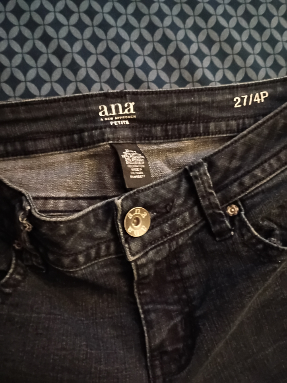 a.n.a Petite High-Rise Dark Blue Women's Jeans